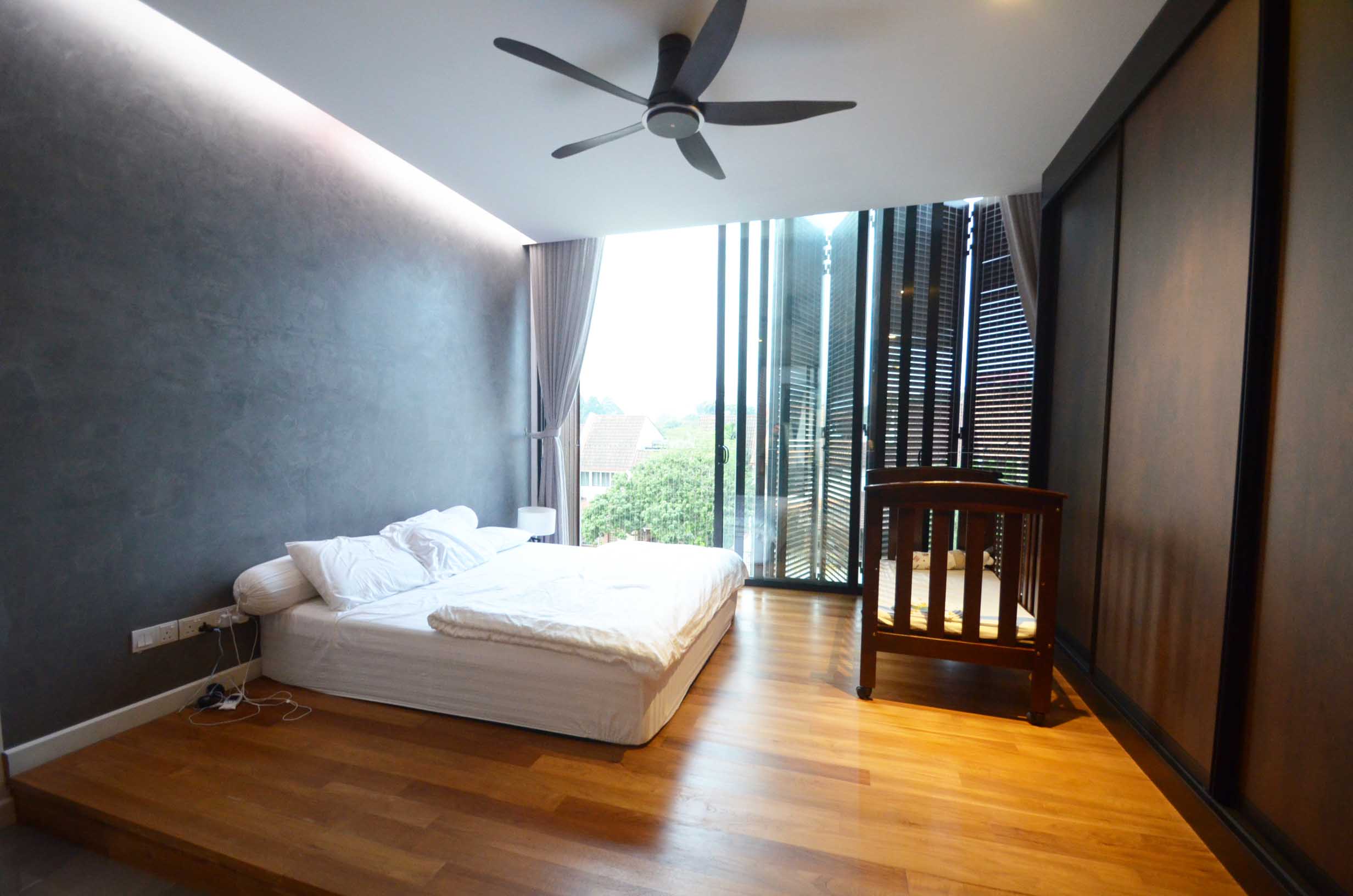 Zen Courtyard house - bedroom